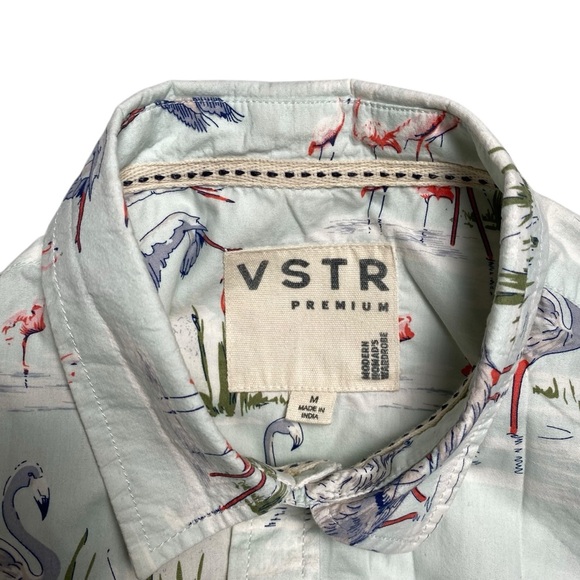 VSTR Premium Flamingo Short Sleeve Button Down, M - Picture 7 of 7